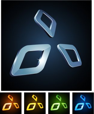 Diamond vibrant emblems. clipart