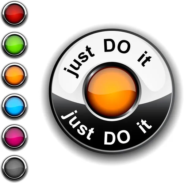Just do it button. — Stock Vector