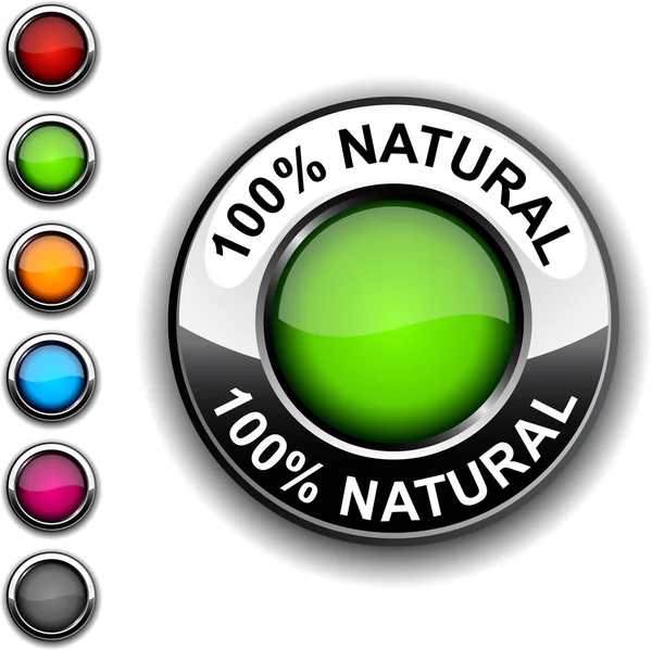Bouton 100 % naturel . — Image vectorielle