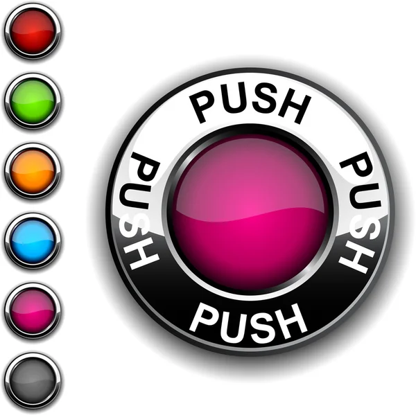 Push button. — Stock Vector
