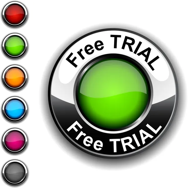 Free trial button. — Stock Vector