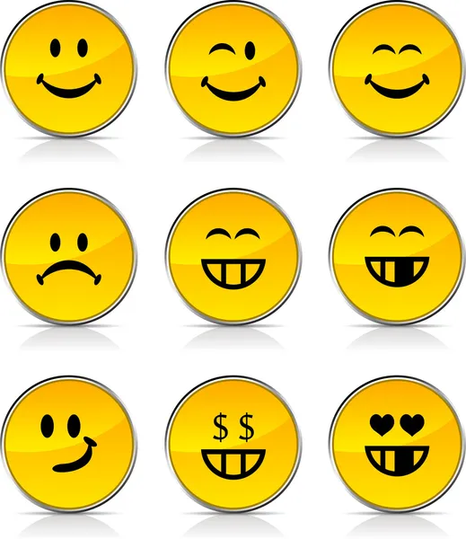 Smiley ikoner. — Stock vektor