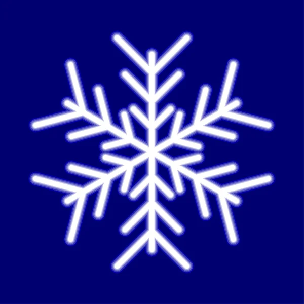 Beautiful luminous snowflake. — Stock Vector