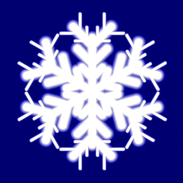 Beautiful luminous snowflake. — Stock Vector