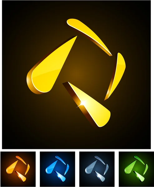 Diamond pulserande emblem. — Stock vektor