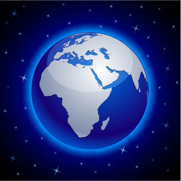 Tierra azul - África . — Vector de stock