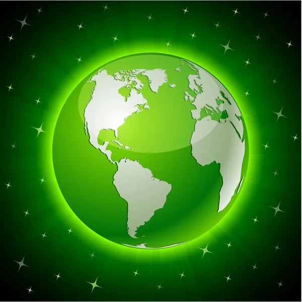 緑の地球 - アメリカ. — ストックベクタ