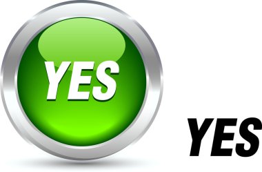 Yes button. clipart