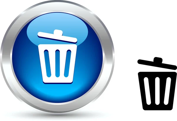 Recycle bin. button. — Stock Vector