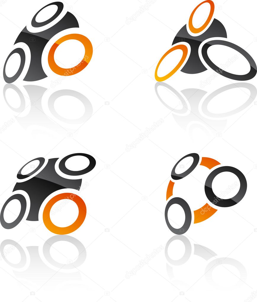 Abstract design symbols. Vector illustration.