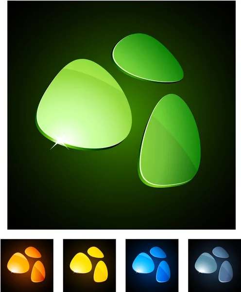 Emblèmes vibrants 3d . — Image vectorielle