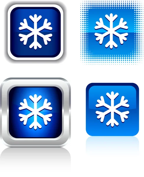 Iconos de copo de nieve . — Vector de stock