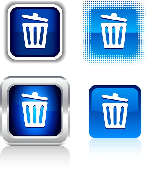 Recycle bin. pictogrammen. — Stockvector