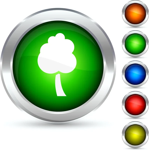 Tree button. — Stock Vector