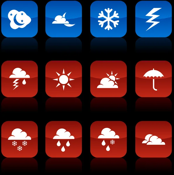 Weather buttons. — Stock Vector