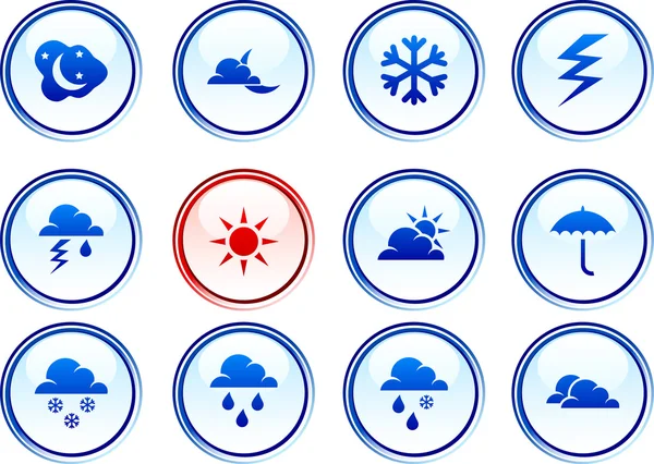 Weather buttons. — Stock Vector