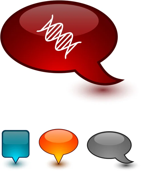 ADN discours icônes comiques . — Image vectorielle