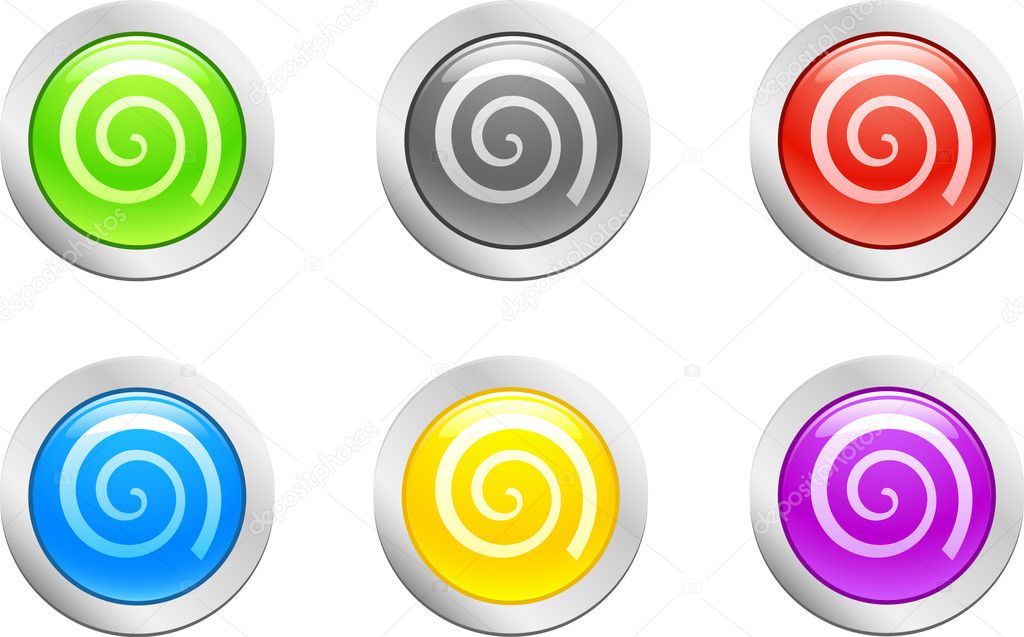 Swirl button. [Vector]