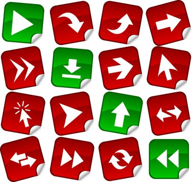 Arrows stickers. clipart