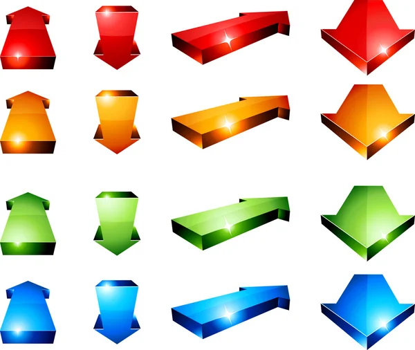 Flèches 3D . — Image vectorielle