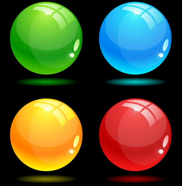 Glossy balls. — Stock Vector