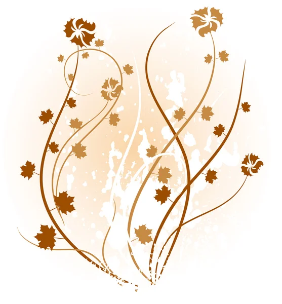Automne Arrière-plan floral. — Image vectorielle