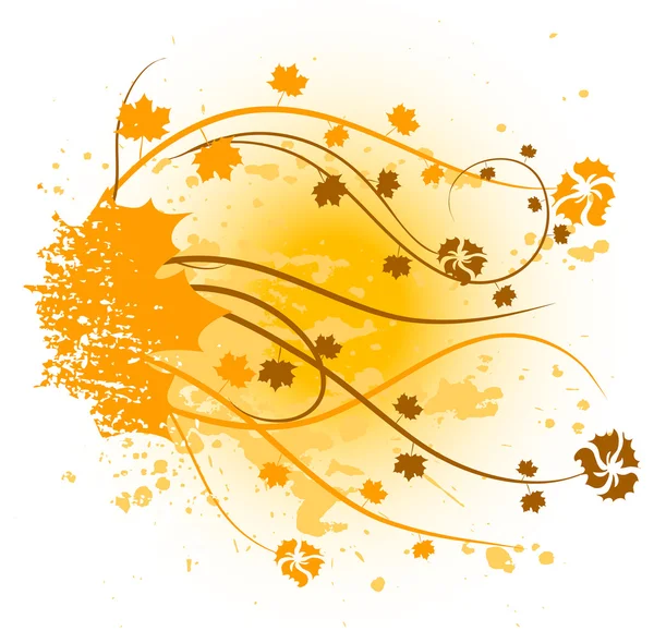 stock vector Autumn floral background.