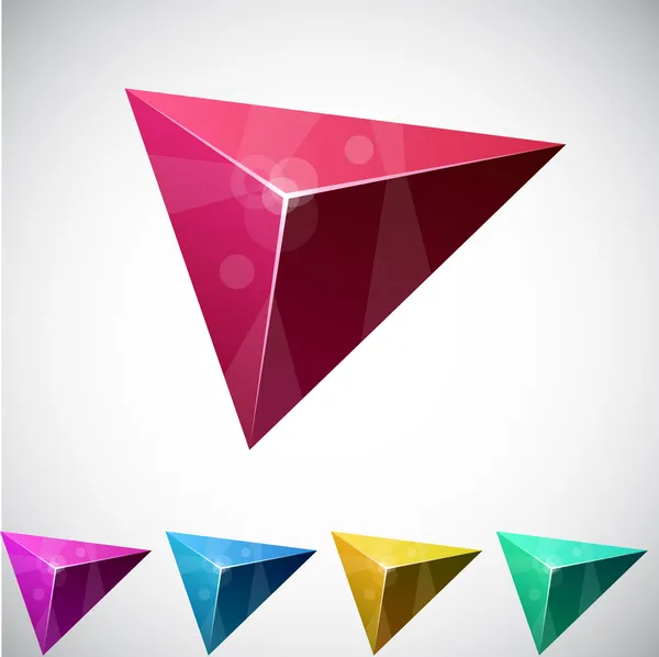 Pirâmide vibrante triangular . —  Vetores de Stock