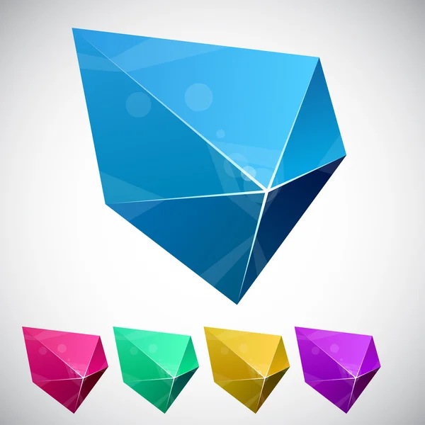 Pentagonal vibrant pyramid. — Stock Vector