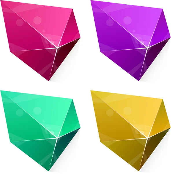 Pentagonal vibrant pyramid. — Stock Vector