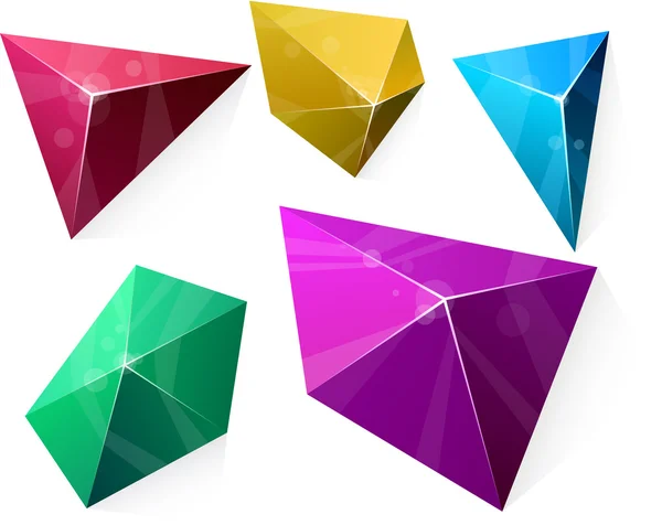 Polygonal vibrant pyramid. — Stock Vector