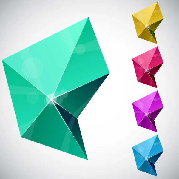 Pirámide vibrante hexagonal . — Vector de stock