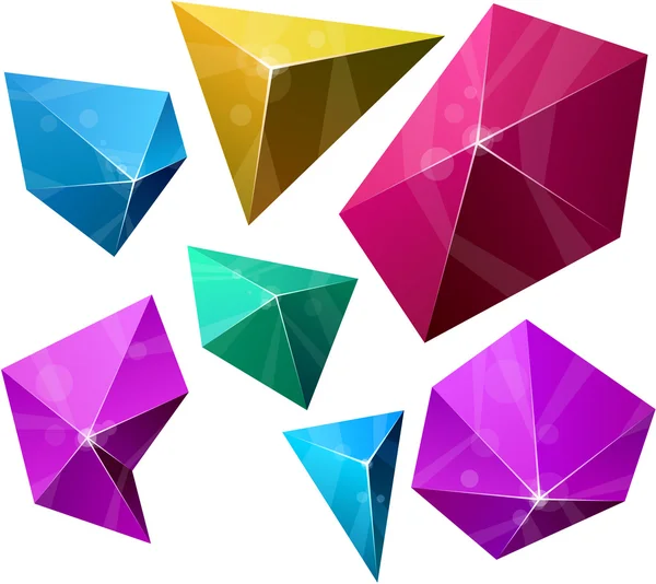 Polygonal vibrant pyramid. — Stock Vector
