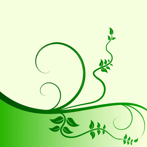 Fond floral vert. — Image vectorielle