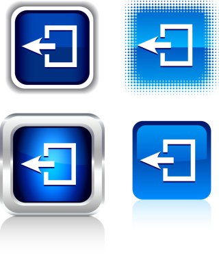 Exit icons. clipart