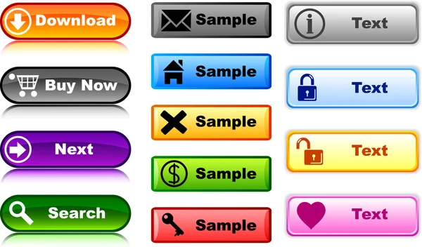 Internet buttons. [Vector] — ストックベクタ