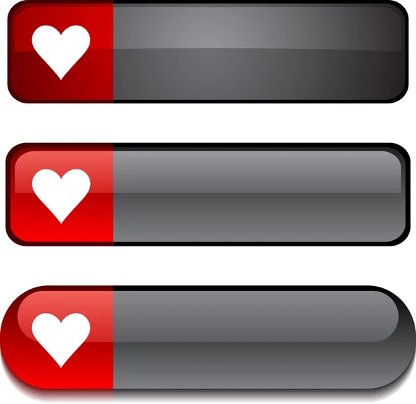 Αγάπη κουμπί σύνολο. — Διανυσματικό Αρχείο