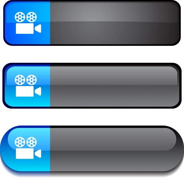 Set de boutons cinéma . — Image vectorielle