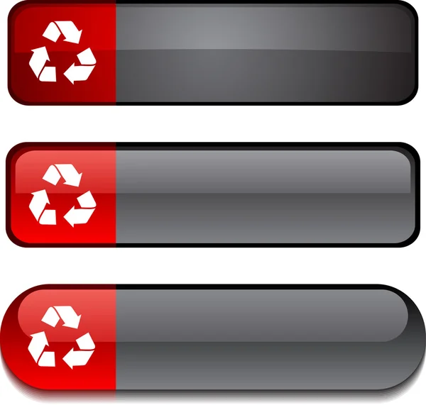 Conjunto de botão reciclar . — Vetor de Stock