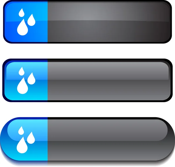 Ensemble de boutons de pluie . — Image vectorielle