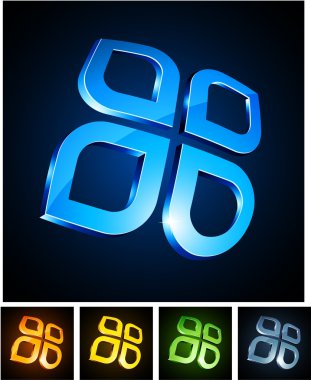 3d vibrant icons. clipart