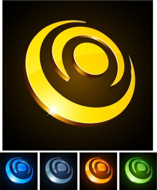 3d vibrant circles. clipart