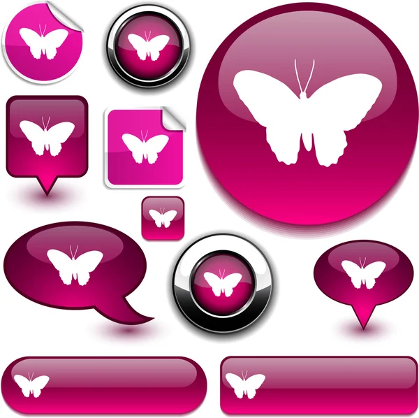 Butterfly signs. — Stock Vector