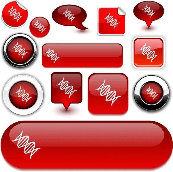 Signes rouges ADN . — Image vectorielle