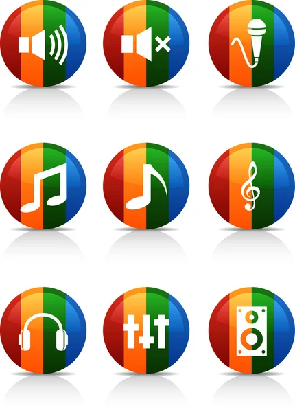 Audio buttons. — Stock Vector