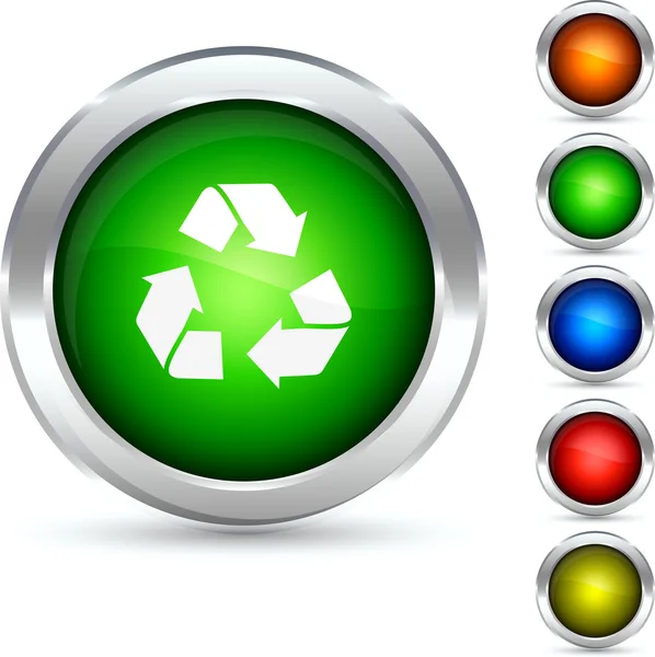 Ανακύκλωση κουμπί. — Διανυσματικό Αρχείο