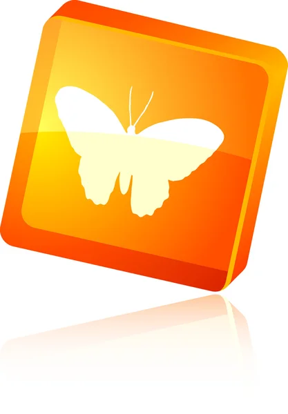 Ikona motýla. — Stockový vektor