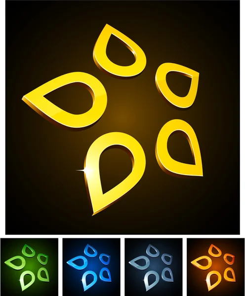 Star vibrant emblems. — Stock Vector