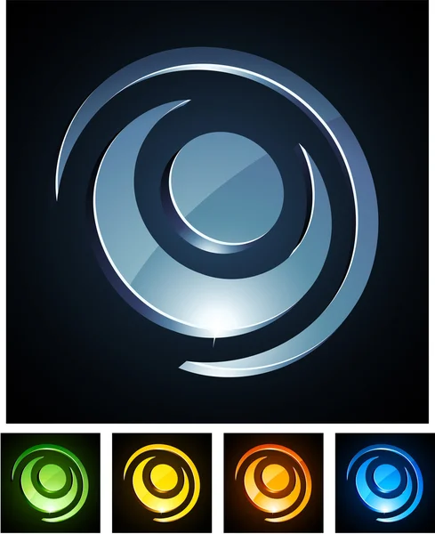 Emblèmes ronds 3d . — Image vectorielle