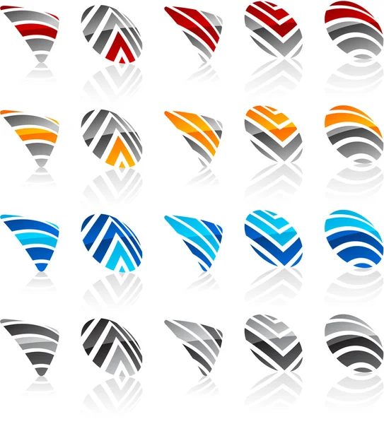 Conjunto de emblemas modernos . — Vetor de Stock